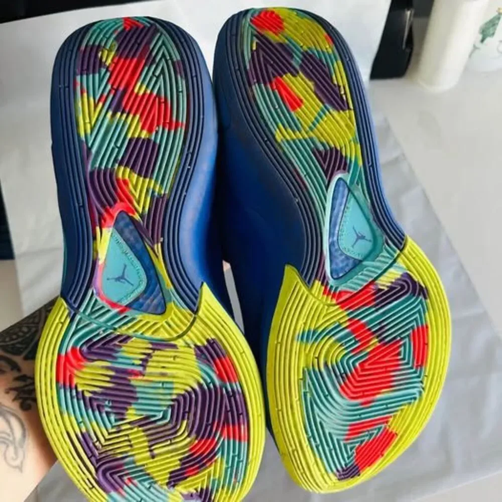 Jordan Luka 1 Illusionist Blue Neon Yellow Pink Basketball Sneakers Size 7Y